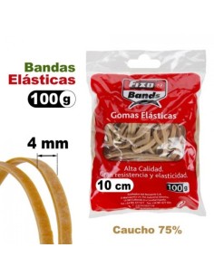 Caja 100g bandas elasticas nº10 Fixo 4mm x 10cm